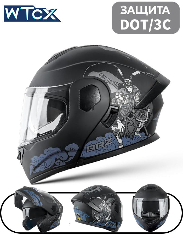 Casco de motocicleta de cara abierta