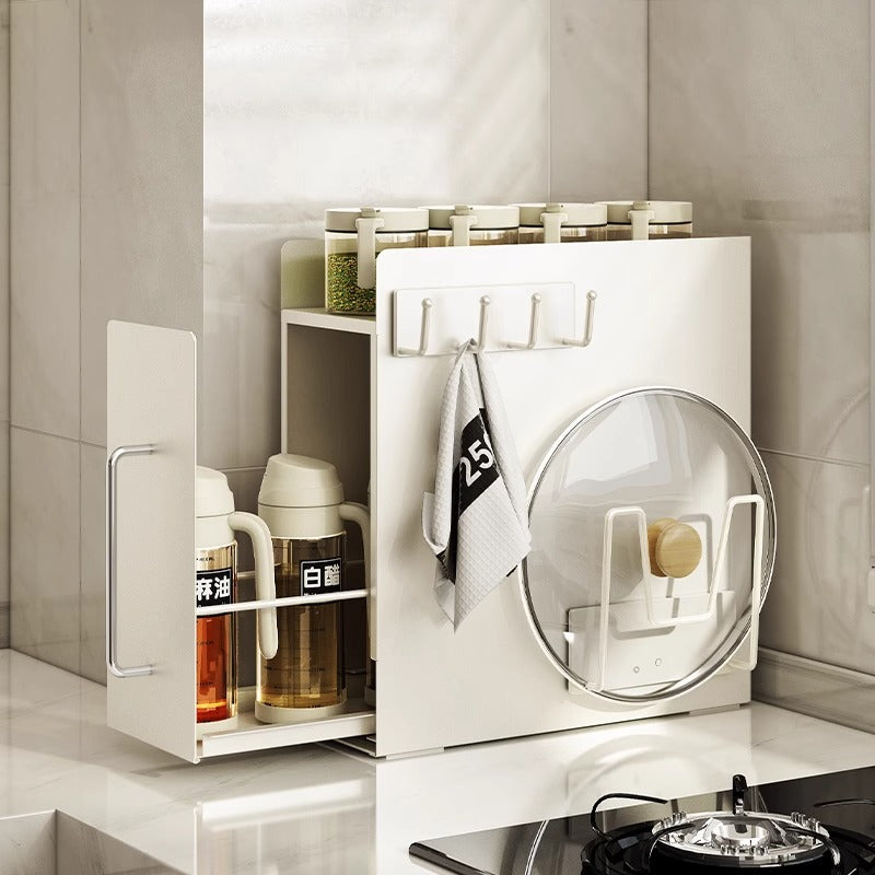 Double Layer Pull Out Kitchen Storage Rack