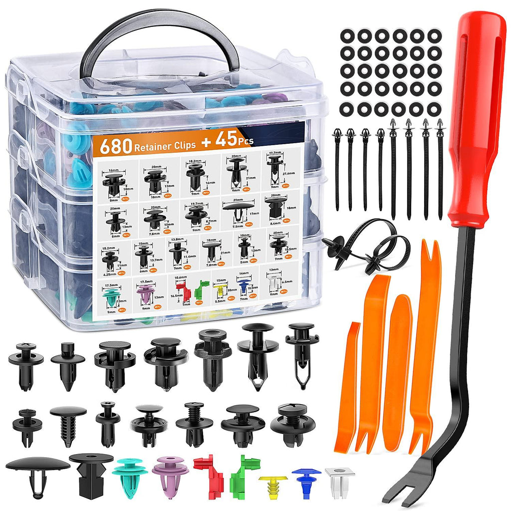 Kit de surtido de clips de fijación de plástico para automóviles
