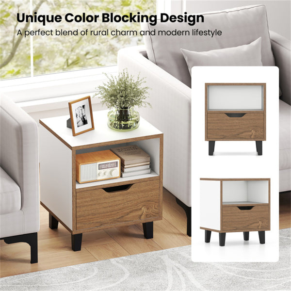 -Pack Mesitas de noche con bloques de color - Almacenamiento de 3 niveles